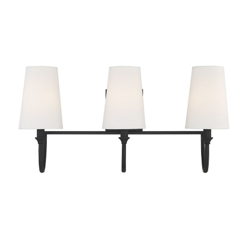 Cameron 3-Light Bathroom Vanity Light in 
Matte Black (128|8-2542-3-89)