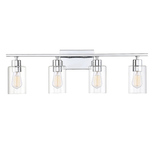 Lambert 4-Light Bathroom Vanity Light in Polished Chrome (128|8-2149-4-11) Lambert 4-Light Bathroom Vanity Light in Polished Chrome (128|8-2149-4-11)