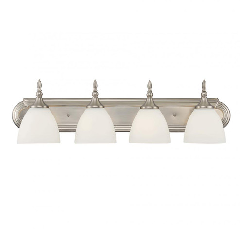 Herndon 4-Light Bathroom Vanity Light in Satin Nickel (128|8-1007-4-SN)