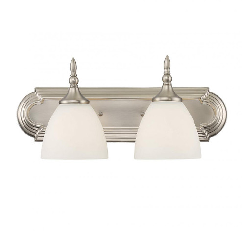 Herndon 2-Light Bathroom Vanity Light in Satin Nickel (128|8-1007-2-SN) Herndon 2-Light Bathroom Vanity Light in Satin Nickel (128|8-1007-2-SN)