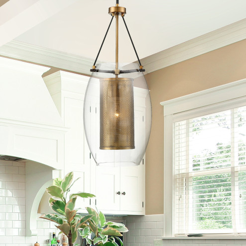 Dunbar 1-Light Pendant in Warm Brass with Bronze Accents (128|7-9063-1-95)