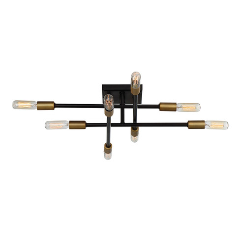Lyrique 8-Light Ceiling Light in Bronze with Brass Accents (128|6-7003-8-77)
