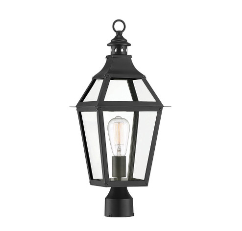 Jackson 1-Light Outdoor Post Lantern in Matte Black with Gold Highlights (128|5-724-153)