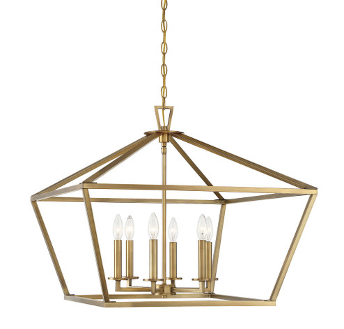Townsend 6-light Pendant In Warm Brass (128|3-325-6-322)