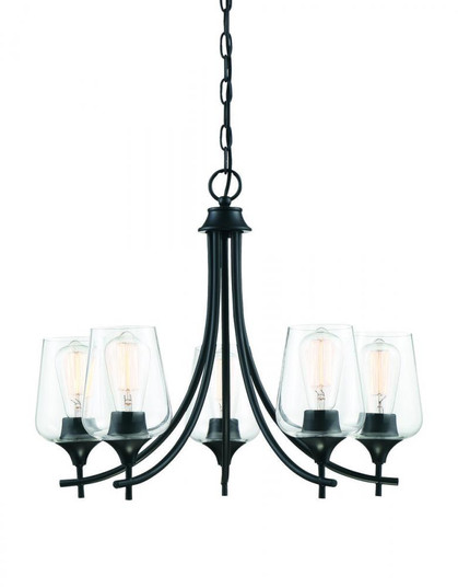 Octave 5-Light Chandelier in Black (128|1-4032-5-BK)