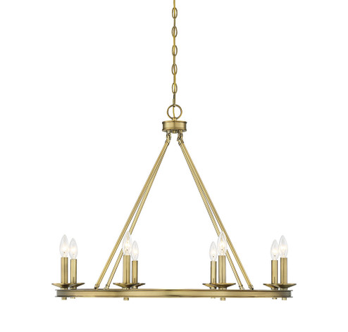 Middleton 8-Light Chandelier in Warm Brass (128|1-308-8-322)