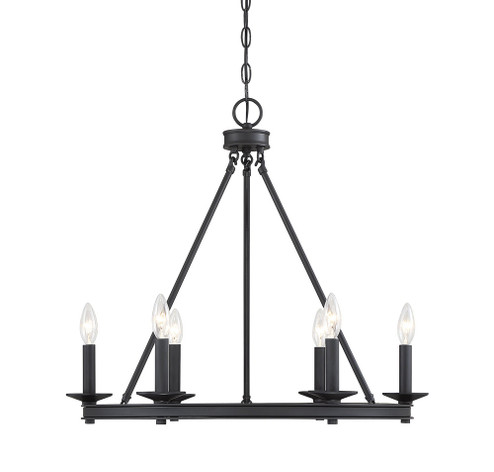 Middleton 6-Light Chandelier in Matte Black (128|1-307-6-89)