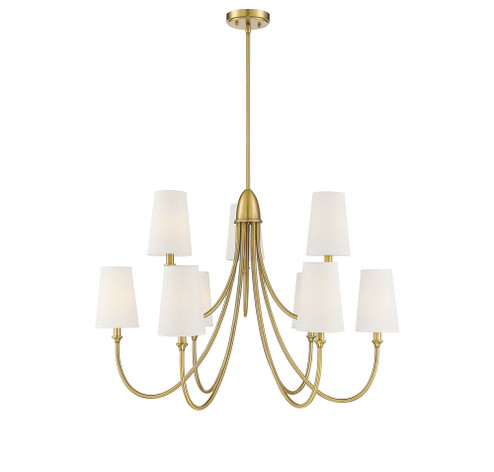 Cameron 9-Light Chandelier in Warm Brass (128|1-2541-9-322)