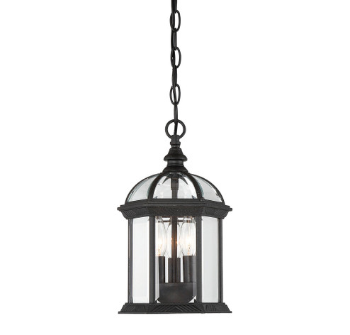 Kensington 3-Light Outdoor Hanging Lantern in Textured Black (128|5-0635-BK)
