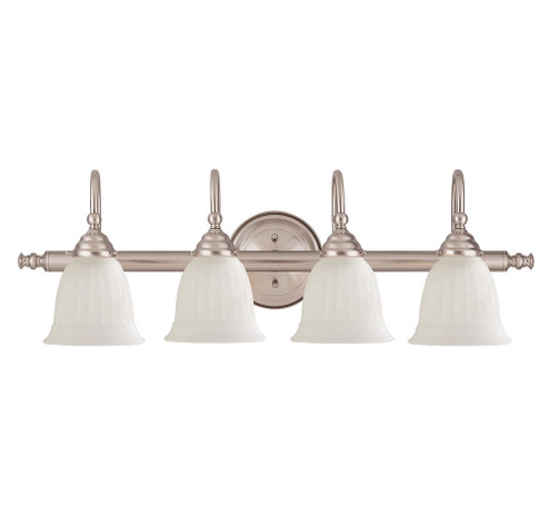 Brunswick 4-Light Bathroom Vanity Light in Satin Nickel (128|8-1062-4-SN)