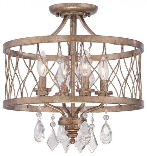 4 LIGHT MINI CHANDELIER (CONVERTIBLE TO SEMI FLUSH) (10|4403-581)