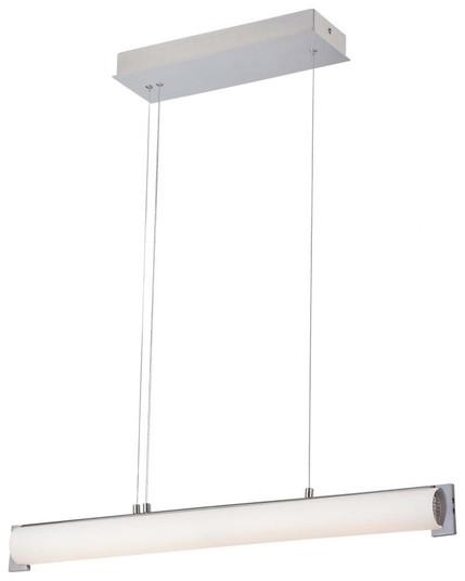 LED Island with Brushed Nickel Finish and Etched White Glass (77|P1151-084-L)