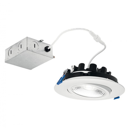 Direct-to-Ceiling 6 inch Round Gimbal 27K LED Downlight in White (2|DLGM06R2790WHT)