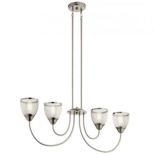 Voclain™ 4 Light Linear Chandelier Brushed Nickel (2|52273NI)