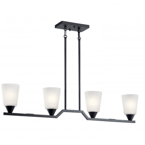 Skagos™ 4 Light Linear Chandelier Black (2|52233BK)