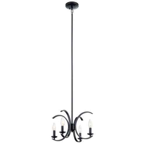 Cassadee 16'' 4 Light Convertible Pendant/Semi Flush in Black (2|52119BK)