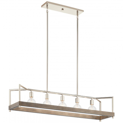 Tanis™ 5 Light Linear Chandelier Distressed Antique Gray (2|52091DAG)