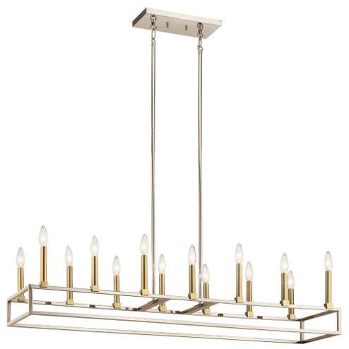 Finet™ 14 Light Linear Chandelier Polished Nickel (2|44111PN)