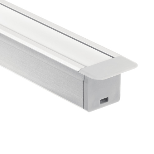 TE Standard Series 4' Kit Deep Well Recessed Channel Silver (2|1TEK1DWRC4SIL)