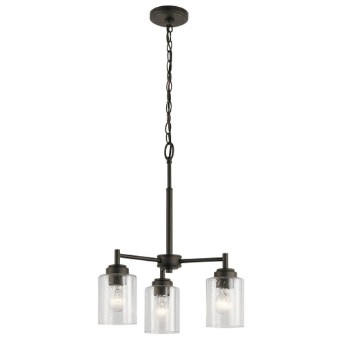 Winslow 15.25'' 3 Light Mini Chandelier with Clear Seeded Glass in Olde Bronze (2|44029OZ)