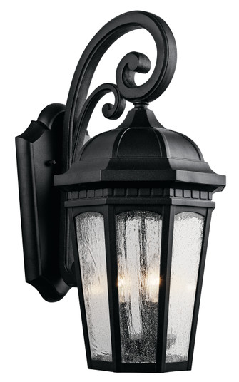 Courtyard 22.25'' 3 Light Outdoor Wall Light with Clear Seeded Glass in Textured Black (2|9034BKT)