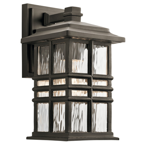 Beacon Square 12'' 1 Light Outdoor Wall Light with Clear Hammered Glass in Olde Bronze (2|49829OZ)