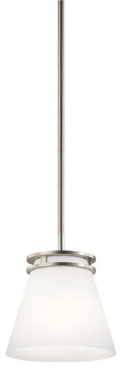 Hendrik 8.75'' 1 Light Mini Pendant with Satin Etched Cased Opal Glass Brushed Nickel (2|1687NI)