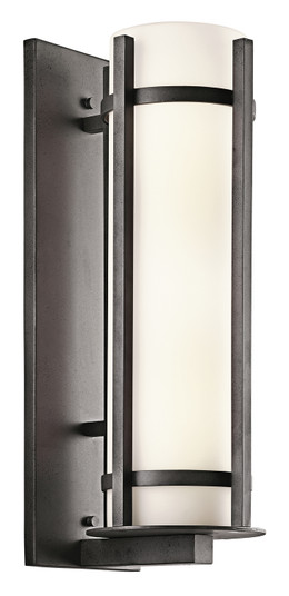 Camden 22.5'' 2 Light Outdoor Wall Light with Opal Etched Glass in Anvil Iron (2|49121AVI)