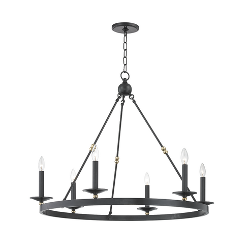 6 LIGHT CHANDELIER (57|3206-AOB)