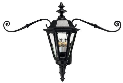 Large Wall Mount Lantern with Scroll (87|1445BK)