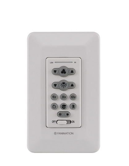 Ceiling Fan Wall Control Reversing - 6 Speed DC Motor Fan and Uplight/Downlight - White (90|TW206)