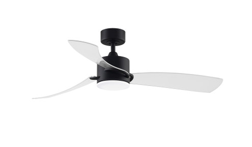 SculptAire 52 inch Indoor/Outdoor Ceiling Fan with LED Light Kit - Black with Clear blades (90|FP8511BL)
