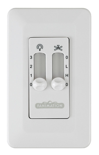 Ceiling Fan Wall Control Non-Reversing - 2 Speed Fan and Light - White (90|CW6WH)