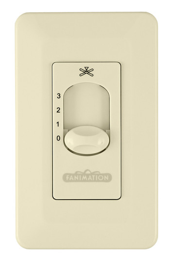 Ceiling Fan Wall Control For Up To Two Fans, Non-Reversing - 3 Speed Fan Only - Light Almond (90|CW5LA)