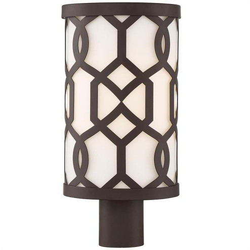 Libby Langdon for Crystorama Jennings 1 Light Dark Bronze Outdoor Post (205|JEN-2207-DB)