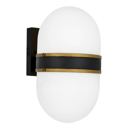 Brian Patrick Flynn Capsule 6'' Matte Black + Textured Gold Outdoor Sconce (205|CAP-8501-MK-TG)