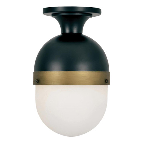 Brian Patrick Flynn Capsule 8'' Matte Black + Textured Gold Outdoor Semi Flush Mount (205|CAP-8500-MK-TG)