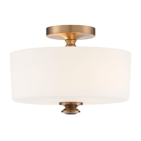 Travis 2 Light Vibrant Gold Semi Flush Mount (205|TRA-A3302-VG)