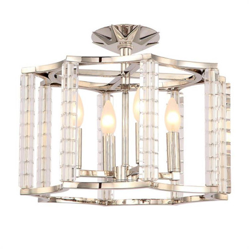 Carson 4 Light Polished Nickel Convertible Semi Flush Mount (205|8854-PN_CEILING)