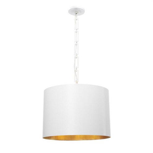 Brian Patrick Flynn for Crystorama Alston 6 Light Matte White + Antique Gold Chandelier (205|8686-MT-GA)