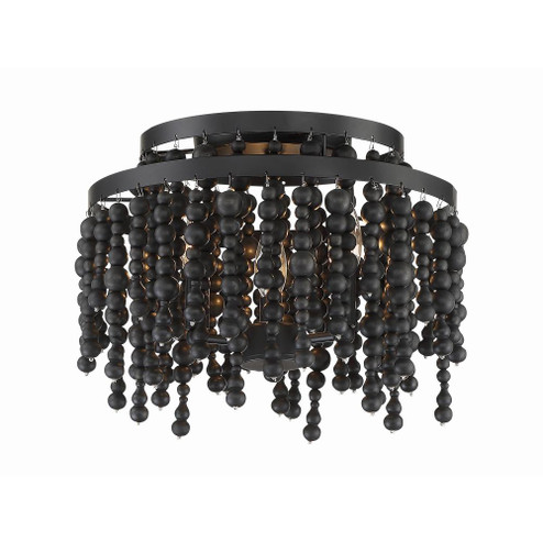 Poppy 15'' Matte Black Semi Flush Mount (205|POP-A5073-MK)
