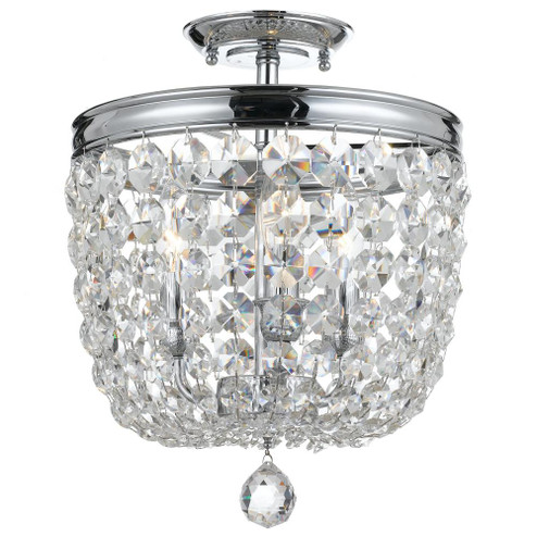 Archer 11.5'' Hand Cut Crystal Polished Chrome Semi Flush Mount (205|783-CH-CL-MWP)