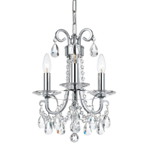Othello 3 Light Spectra Crystal Polished Chrome Mini Chandelier (205|6823-CH-CL-SAQ)