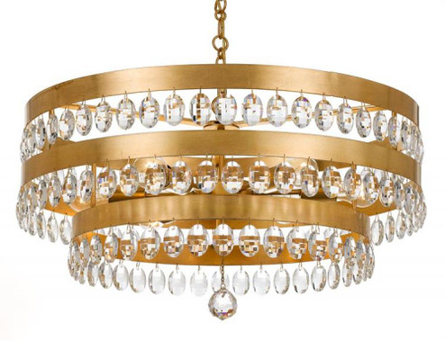 Perla 6 Light Antique Gold Chandelier (205|6108-GA)