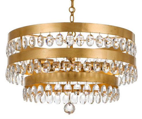 Perla 5 Light Antique Gold Chandelier (205|6106-GA)