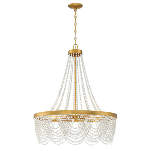 Fiona 27'' Antique Gold Chandelier (205|FIO-A9104-GA-WH)