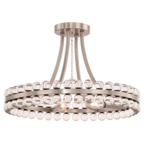 Clover 4 Light Brushed Nickel Semi Flush Mount (205|CLO-8894-BN)