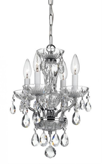 Traditional Crystal 4 Light Hand Cut Crystal Polished Chrome Mini Chandelier (205|5534-CH-CL-MWP)