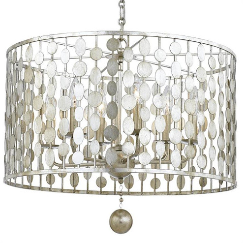 Layla 6 Light Antique Silver Chandelier (205|546-SA)