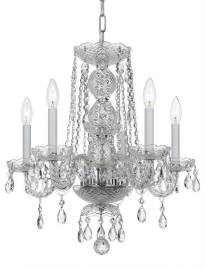 Traditional Crystal 5 Light Clear Crystal Chrome Mini Chandelier (205|5295-CH-CL-MWP)